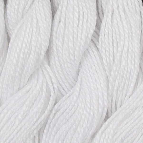KCS 25 M/Skein Mercerized Pearl Cotton Crochet Needlepoint Thread,Size 5,6 skeins,Snow White - color: Snow White