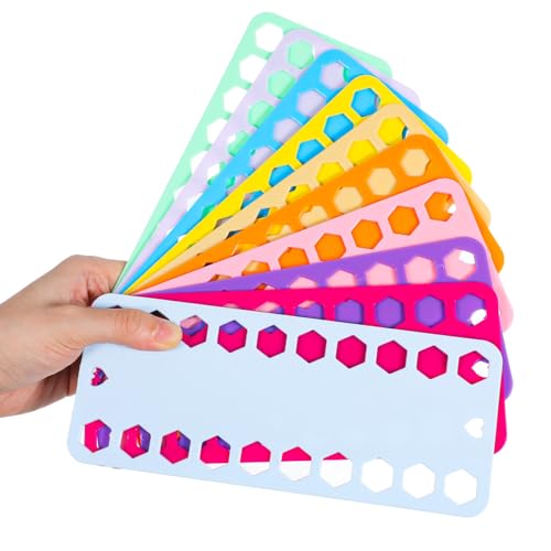 10 Pcs Embroidery Floss Organizer Cards, Plastic Embroidery Floss Cards, 20 Positions Cross Stitch Supplies, Cross Stitch Thread Organizer for Thread Craft DIY Sewing Storage (Mixcolor)