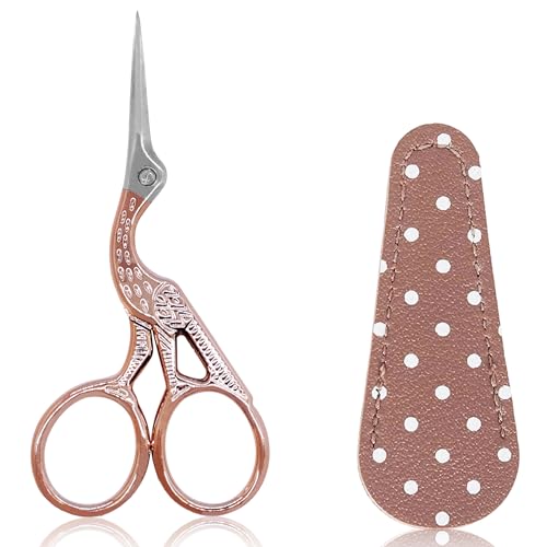 BIHRTC 3.6 Inch Embroidery Scissors Small Precision Embroidery Scissors - color: Rose Gold, size: 3.6inch
