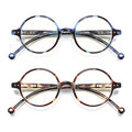 Round Reading Glasses for Women Men Blue Light Blocking Circular Readers Unisex Ultra Lightweight Circle Eyeglasses - color: Brown Tortoise+blue Tortoise
