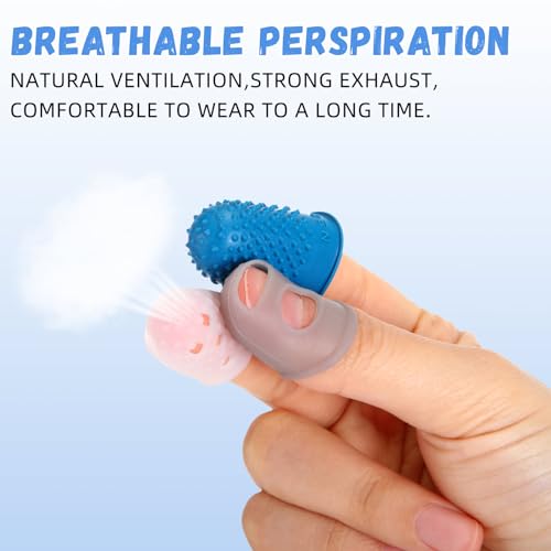 Zonon 20 Pcs Rubber Thimble Finger Protector,Classic Colors - color: Classic Colors