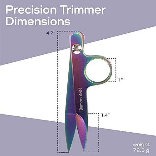 JubileeYarn Professional Multi-Purpose Titanium Precision Trimmer - Rainbow - 1 Pair - color: Titanium - Rainbow, size: 1 Pair