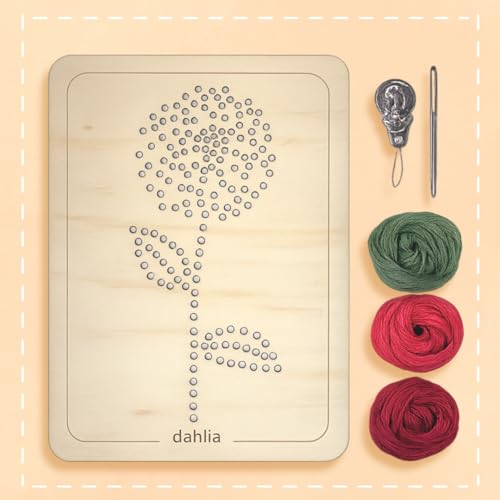 Wooden Flower Lacing Embroidery Kits for Beginners, Set of 5 Learn-to-Stitch Craft Boards, Sewing & Embroidery Art Kits for Kids Ages 8+, DIY Craft Projects, Educational Gifts, Party Favors (Autumn) - style: Autumn