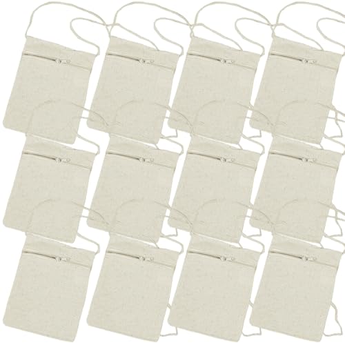 Fun Express Canvas Zipper Pouch 12 Pack