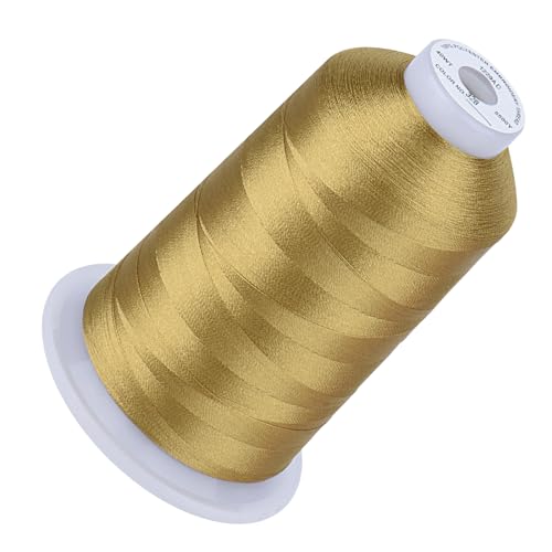 Simthread Embroidery Machine Thread 5000M 40WT Polyester, Brass 328 - color: Brass328