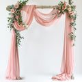 Wedding Arch Draping Fabric 1 Panel Blush Sheer Backdrop Drapes - color: Blush, size: 1 Panel