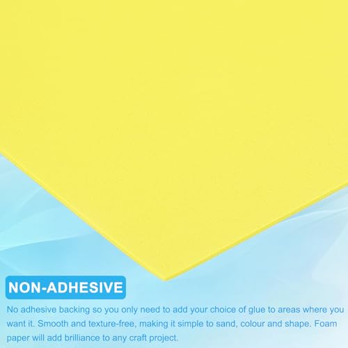 PATIKIL EVA Foam Sheet 10Pcs 12x8 Inch 2mm Thick Yellow - color: Yellow