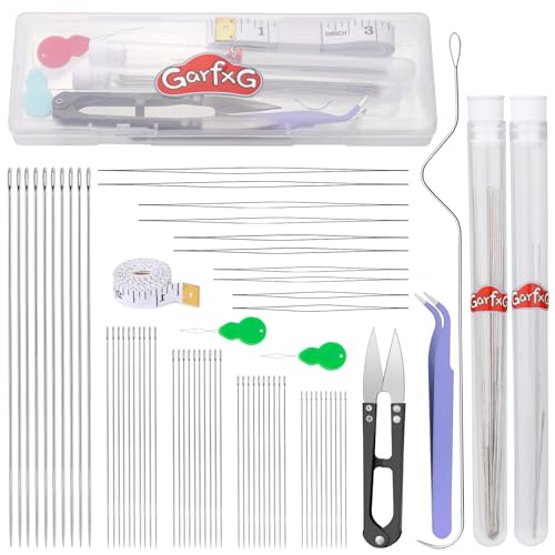 GarfxG 69 Pcs Beading Needles Set with Beading Tools for Jewelry Making - style: Set A