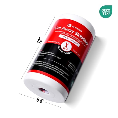 BAI Cut Away Stabilizer for Machine Embroidery 12"x50yd Roll - color: 12"x50yd roll