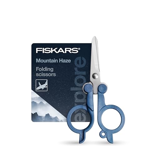 Fiskars Explore Travel Folding Scissors, TSA-Compliant, Mountain Haze