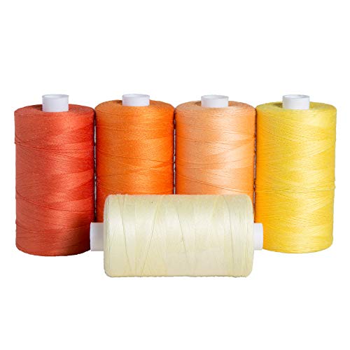 Connecting Threads Yellow Assorted 100% Cotton Thread Set - 5 Spools - color: Citrus Punch