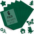 IONTACH 9" X 12" Soft Felt Sheets 1.6mm Thick (6 Packs, Hunter Green) - color: Hunter Green