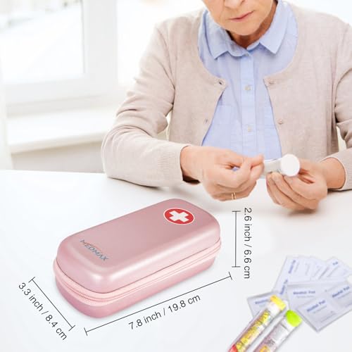 MEDMAX Epipen Medical Carrying Case Hard Shell EVA Travel Organizer Bag - color: Rose Gold