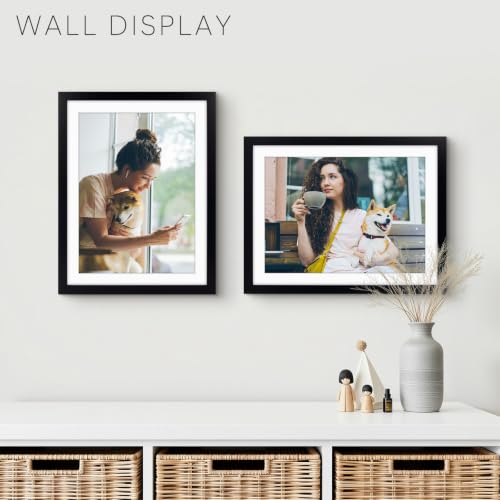Golden State Art 14x18 Black Picture Frame Mat for 12x16 Real Glass - color: Black, size: 14x18