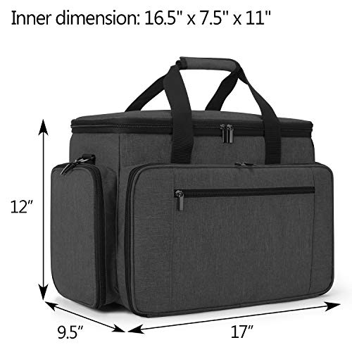 LUXJA Sewing Machine Case with Removable Padding Pad, Black - color: Black, style: Sewing Machine Bag
