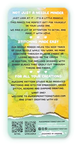 Awesome Pattern Studio Needle Minder Set - Dragonfly Magnetic Needle Minder + 2 Needle Threaders + Crane Scissors. Enamel Pin for Cross Stitch, Embroidery and Craft - size: Dragonfly Set #2