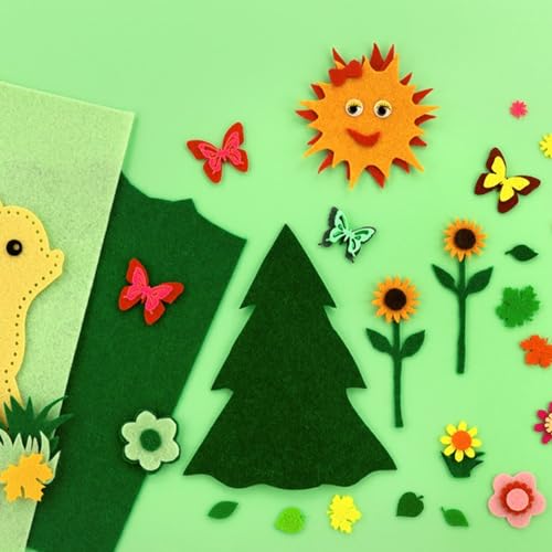 8"X12" Felt Sheets for Crafts, 18 PCS Thin Craft Felts Squares Sheets Stiff Sewing Felt Paper Non-Woven Felts Fabric Pads for DIY Art Craft Sewing Patchwork Projects Making, Green - color: Green