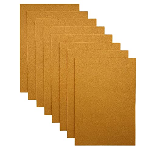 Jtnohx Stiff Felt, 2mm Thick Felt Sheets for Crafts, 8"x12" Hard Felt Fabric Squares 8Pcs for DIY Projects (Brown) - color: Brown