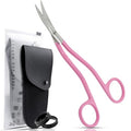 Applique Scissors for Embroidery - Double Curved Handle, 6", Pink - color: Pink