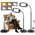 10X 30X Floor Magnifying Glass with Light and Stand