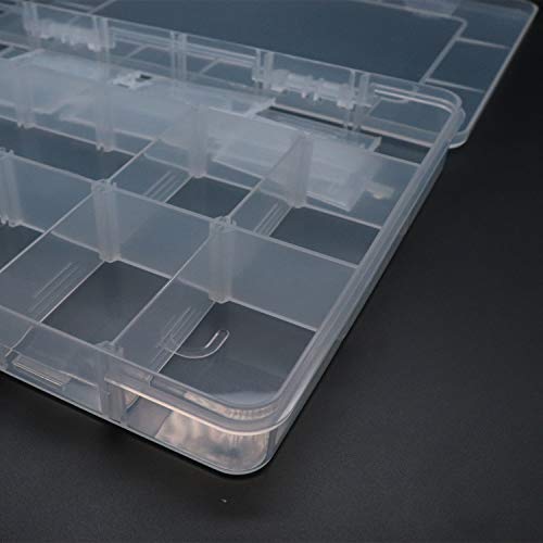 Xiaoyztan Bead Organizer Box 18 Grids Tackle Box 7.9x5.7x1.1in for Beads - size: 7.9x5.7x1.1 in