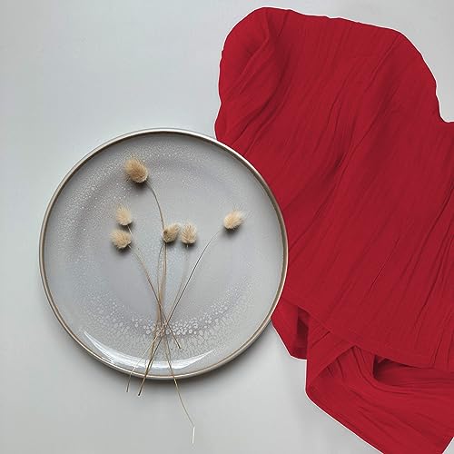 RUVANTI Flour Sack Towels 24 Pack 28”x28”, 100% Cotton Ring Spun – Red - color: Red, size: 24 Pack