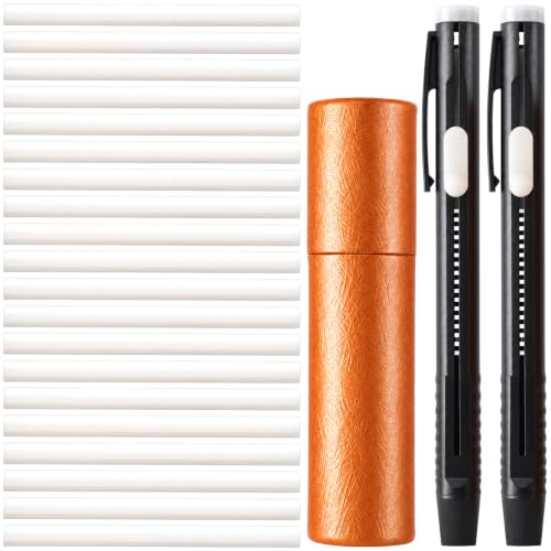 Isslly Fabric Pencils for Sewing, White, 2Pen+20Refills, 5.23in - color: White, 2Pen+20Refills