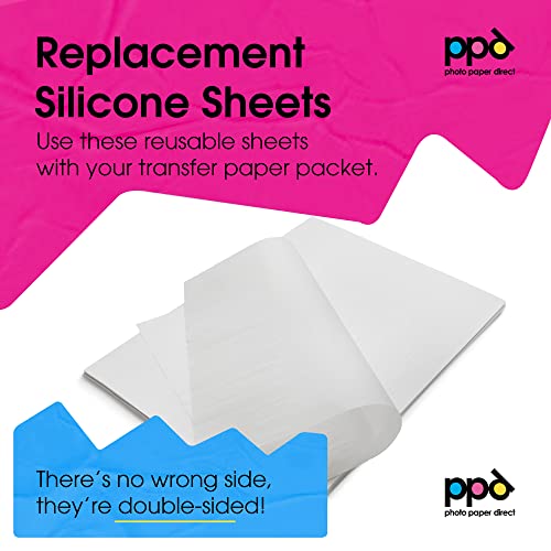 PPD 10 Sheets 8.5x11" Iron-on Heat Transfer Paper Dark Fabrics Inkjet - size: 8.5 x 11, style: Silicon (10 Sheets)