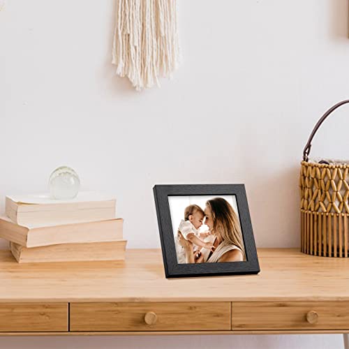TOFOREVO 5x5 Picture Frames set of 4, Black - color: Black Wood Grain, size: 5x5