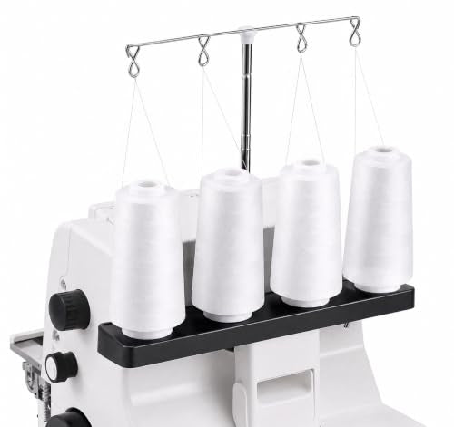 ilauke 4 x 3000 Yards Serger Thread, White 40S/2 Thread - color: White
