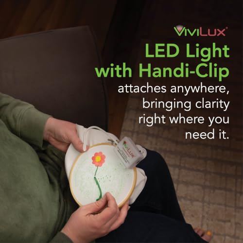 ViviLux Cordless XL LED Sewing Light, 1500 Lumen LED, Extra-Long Gooseneck - size: XL (Clip + Tape)