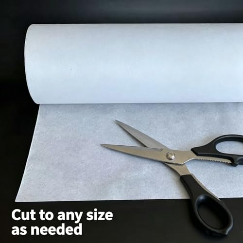 Tear Away Cutaway Embroidery Stabilizer Backing，Cuttable Stabilizer for Embroidery Machines, White, Multiple Sizes 6" 8" 10" 12" x 55 Yds - color: 10''×55yd roll