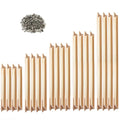 10 Sets Stretcher Bars for Needlework, 5 Sizes Wooden Canvas Stretcher Bars with 1 Box of Thumbtacks, Needlepoint Embroidery Stitch Frame Set for DIY Crafts Art Supplies