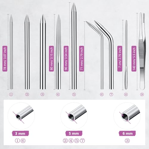 Shimeyao 12 Pcs 2026 Update Paracord FID Knotter Tools Set, Pink - color: Pink