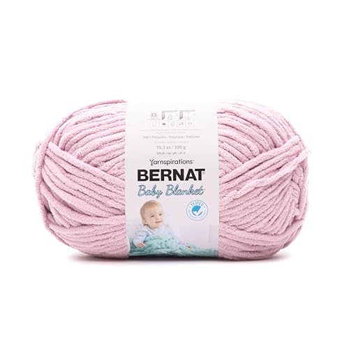 Bernat Baby Blanket Yarn for Crocheting Soft, Baby Pink - color: Baby Pink, size: 1 Pack