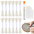 Zeyune 12 Pcs Sashiko Thread Kit with Needles, White, 100% Cotton 20m Each - color: White