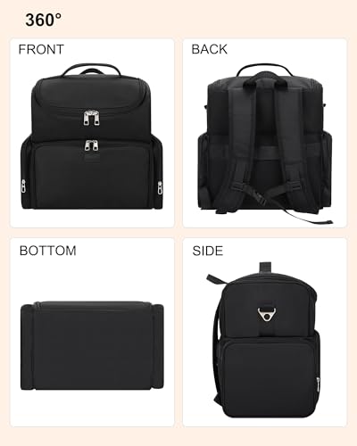Relavel Tattoo Travel Case with 4 Inner Removable Pouches, Black - color: Black, size: Medium