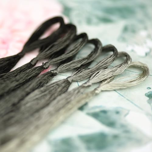 Natural 100% Mulberry Handmade Embroidery Silk Thread Silk Floss (84) - color: 84