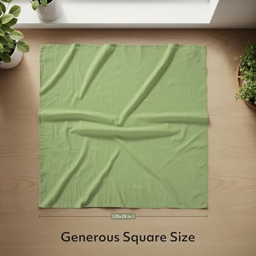 Utopia Kitchen Sage Green Flour Sack Towels [12 Pack-28 x 28 In]100% Cotton - color: Sage Green, size: 12 Pack