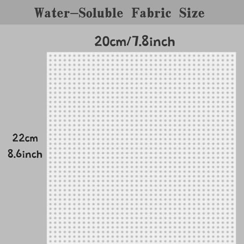 Water Soluble Canvas Cloth,14 Count Aida Cloth(20 x 22cm) - size: 20 x 22cm