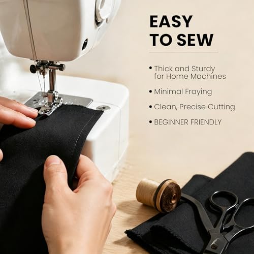 Wildarms 100% Cotton Canvas Fabric by The Yard - 59" Wide 12oz(per Linear Yard) Medium-Heavy Duck Canvas for Sewing DIY, Tote Bags, Upholstery & Embroidery (Black, 1-Yard Pre-Cut Piece) - color: Black, size: 1-Yard Pre-Cut (Non-Continuous)