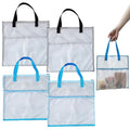 15.7×15.7 Inch Sewing Project Bag, 4 Pack Jumbo Sew Project Bags for Quilting and Needlepoint Supplies with Handle and Zipper Organizer for Art Chart Embroidery Storage