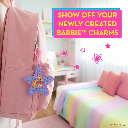 CRAFTILOO Barbie® Cross Stitch Kit for Kids Ages 6-12 - 7 Keychain Projects - style: Barbie (7 Projects)