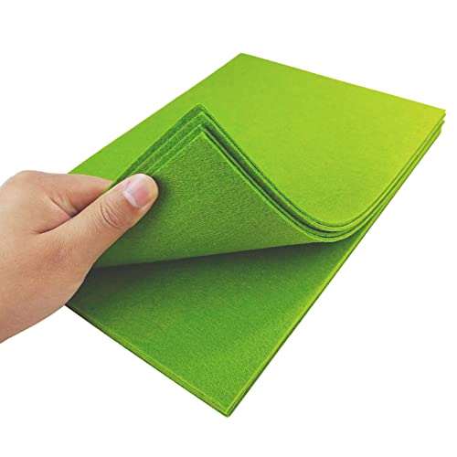 Jtnohx Stiff Felt, 2mm Thick Felt Sheets for Crafts, 8"x12" Hard Felt Fabric Squares 8Pcs for DIY Projects (Green Color) - color: Green