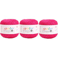 golo 3 Balls Crochet Thread Size 10 Crochet Yarn for Hand Knitting 188 - color: 000-188 Hot Red