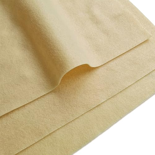Jtnohx Soft Felt Fabric Flexible Craft Felt Sheets Beige 6" 20Pcs 1.4mm - color: Beige