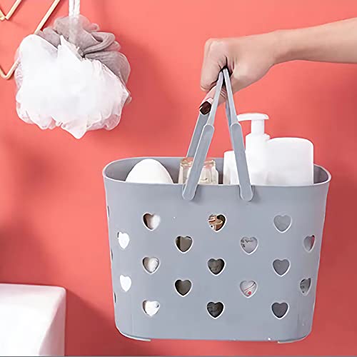 Portable Shower Caddy with Handle Plastic Shower Basket, 2 Pack, Grey - color: Grey, size: 2 Pack