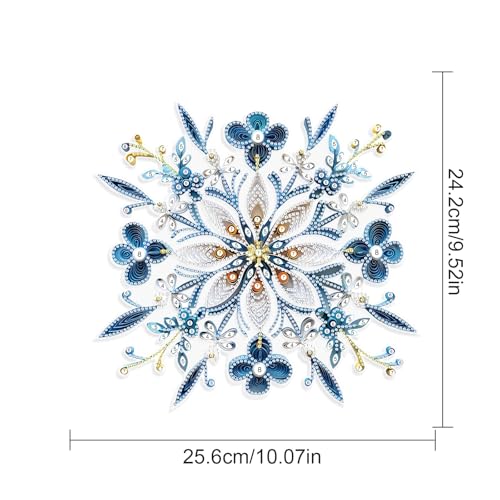 JISHSHAY Diamond Painting Pendant Flower Diamond Art Hanging Ornament Flower Gem Art Window Hanging Gem Painting Wind Chimes Mosaic Kits for Adults Windchimes Embroidery Suncatchers Sun Catchers - color: Flower 1