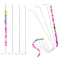 TIESOME 8 Pcs Bead Spinner Needles, 14cm/5.51 Inch Beading Needle for Seed Beads, Stainless Steel Big Eye Beading Needles for Seed Beads, 0.6mm & 0.7mm for Jewelry Making, Bracelet & Necklace