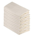 DG Collections 100% Cotton Flour Sack Towels – 12 Pack, 27x27 Inches, Natural, Lint-Free, Pre-Washed, Hemmed Edges – Reusable Kitchen Towels for Cleaning, Embroidery, Printing & Crafts - Natural - color: Natural, size: Set of 12 (27x27 inches)